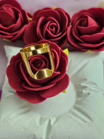 Bague originale ajouree, acier inoxydable