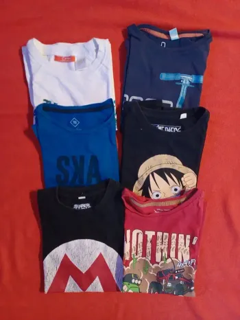 Lot t-shirts manches courtes garçon 6 ans 