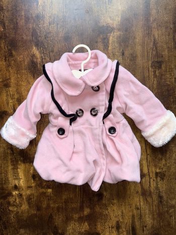 Manteau rose 6m