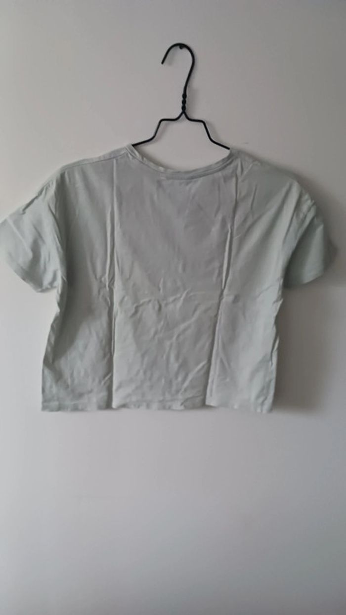 T-shirt fille vert manches courtes 13 / 14 ans Mango - photo numéro 2