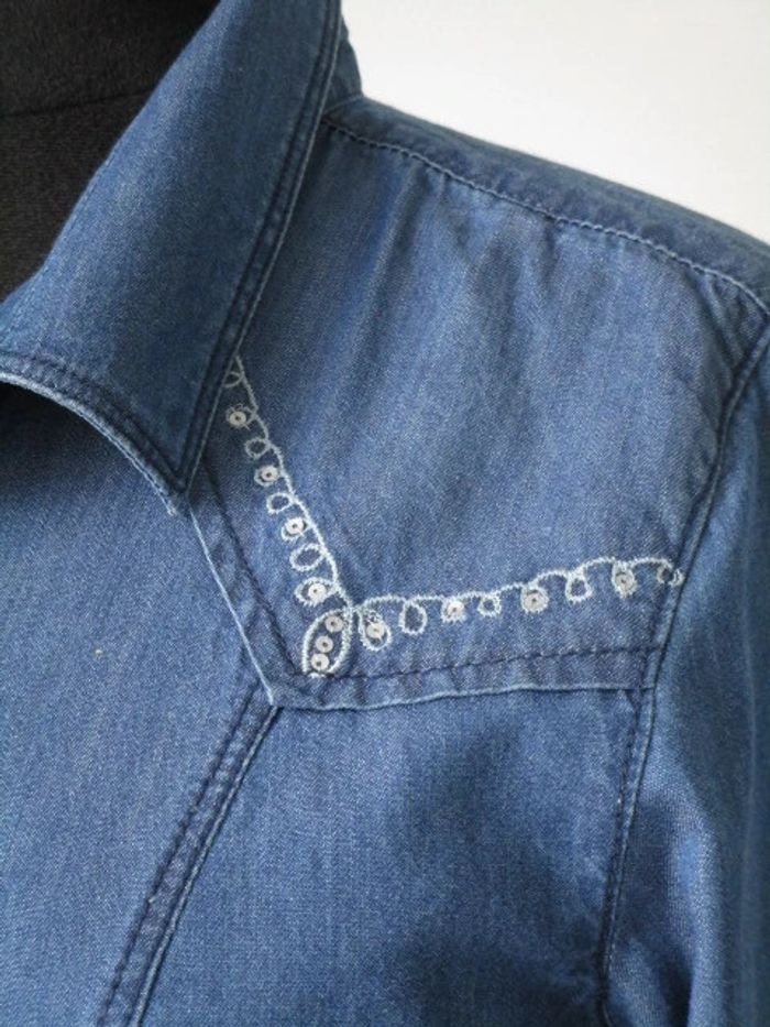 Chemise jean bleu Jac Jac 36 NEUVE - photo numéro 4
