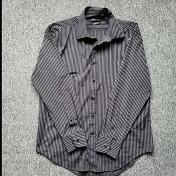 Chemise Master Class slim fit XL – rayures grises fines – manches longues – style habillé élégant
