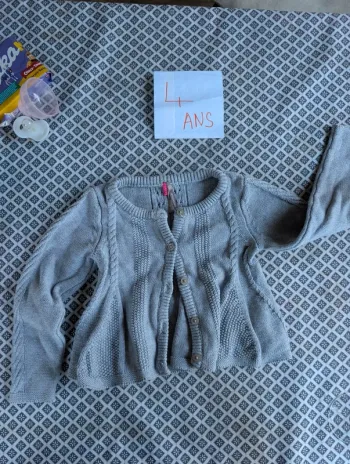 Gilet hiver bébé fille 4 ans