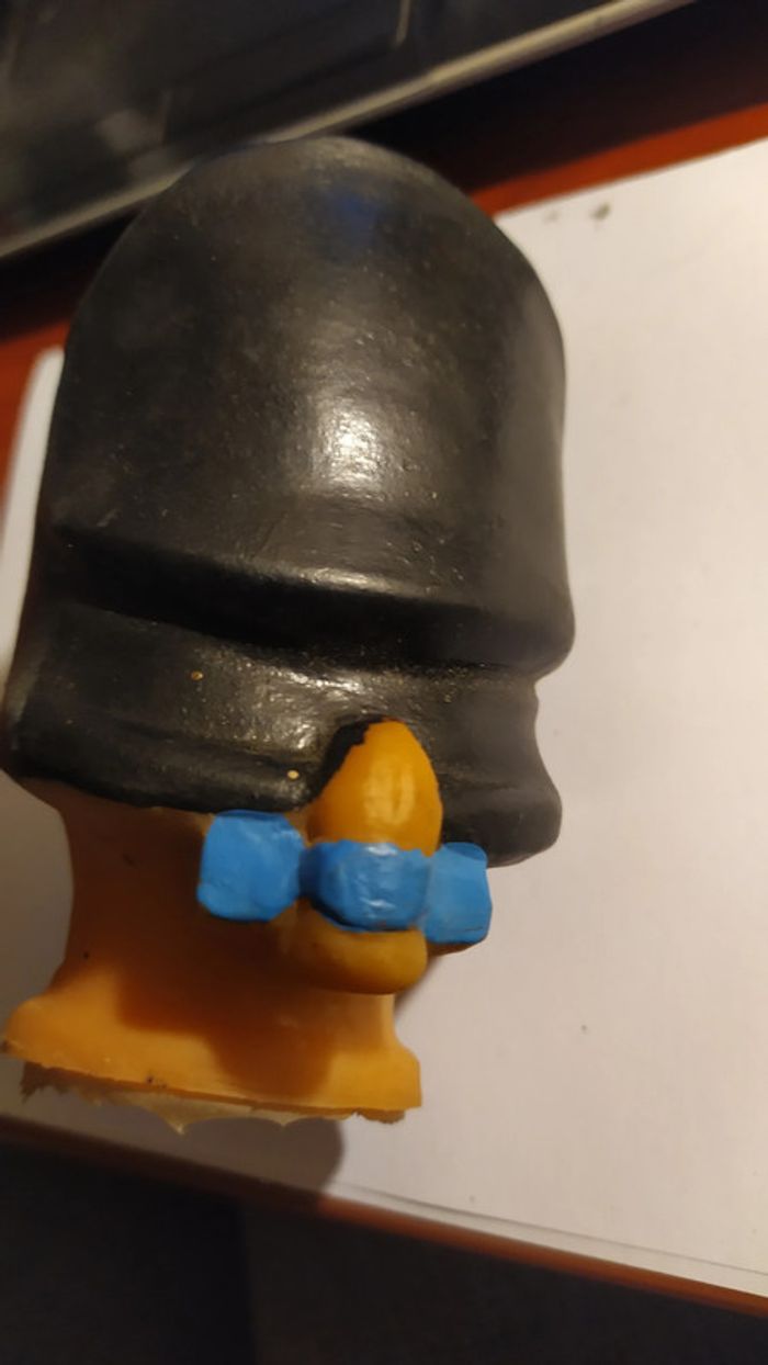 vintage tête de marionnette guignon en plastique souple - photo numéro 2