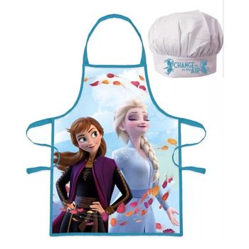 TABLIER + TOQUE LA REINE DES NEIGES - FROZEN - DISNEY - NEUF