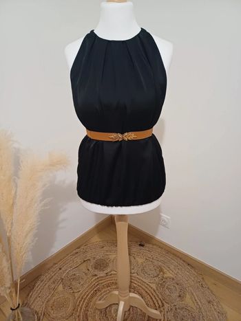 Blouse noire chic Zara taille M 38