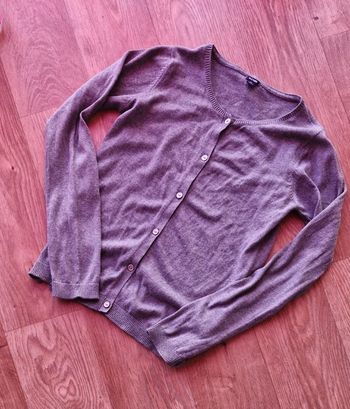 Gilet fin coloris gris unis taille 12 ans