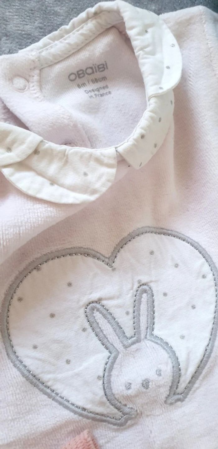 Lot de 4 grenouillères bebe fille 6 mois - photo numéro 3