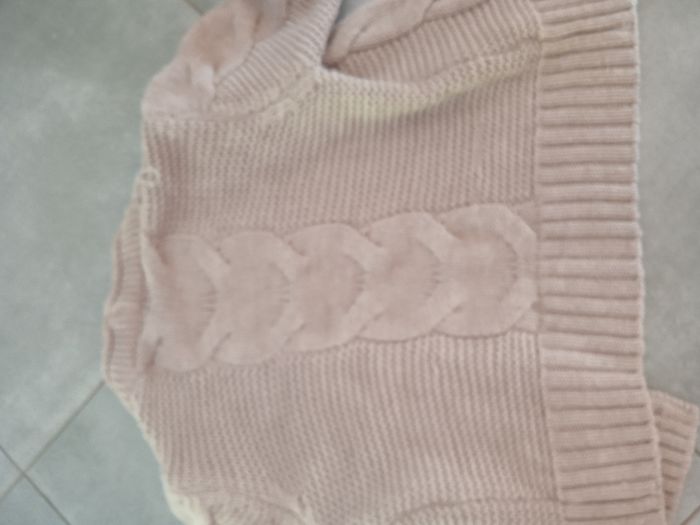 gros gilet en maille torsadé  laine beige  neuf - photo numéro 6