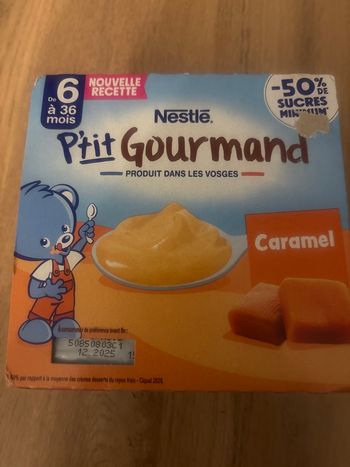 Lot de 3 paquets de Yaourt caramel date 12/2025