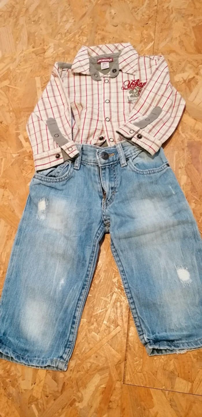 Ensemble 12 18 mois jean et chemise