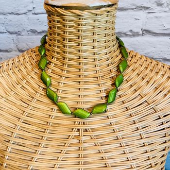 Collier en perles vintage | vert 🌿