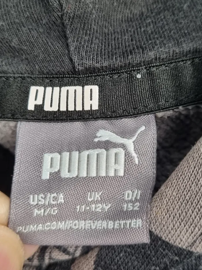 Sweat à capuche Puma gris – Taille 12 ans Garçon (mesures en photos) - photo numéro 5