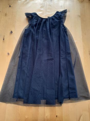 Robe pailleté bleu foncé h&m