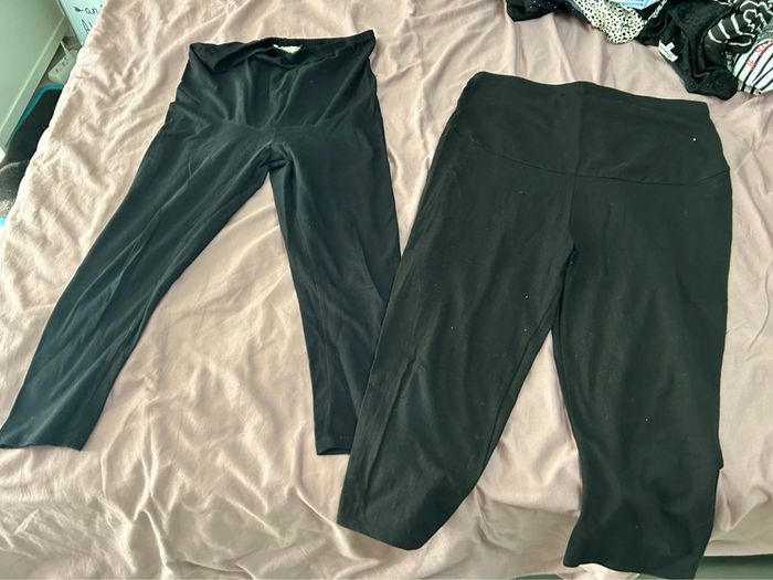 Lot 2 leggings courts grossesse