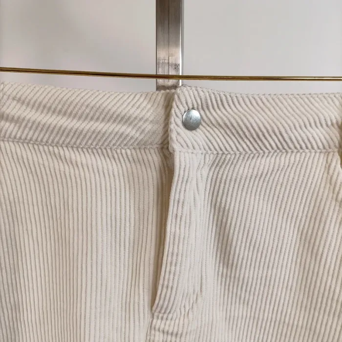 Jupe blanche velour côtelé mini jupe A1383 DCMJ - photo numéro 3