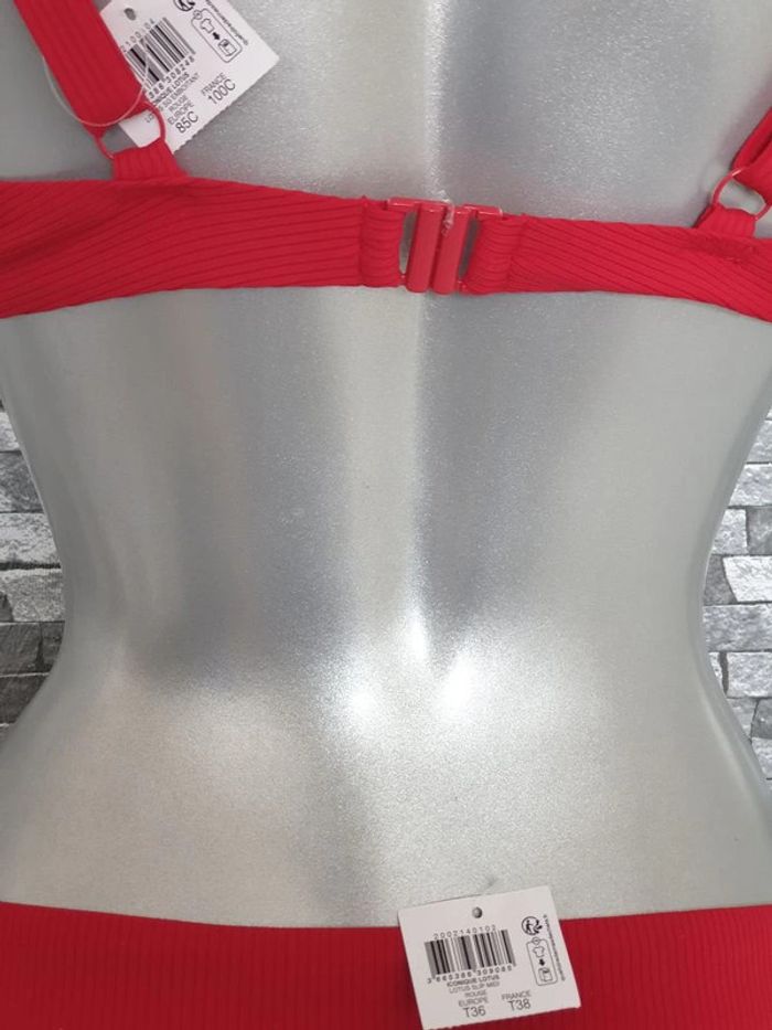 Maillot de bain rouge Taille 38/100C - photo numéro 3