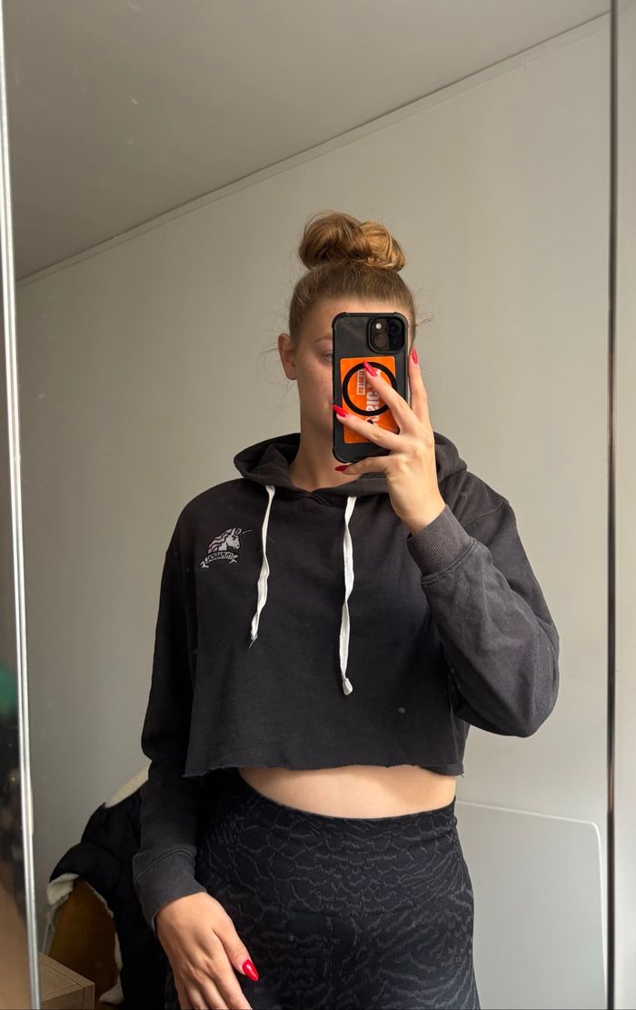 Sweat à capuche gris