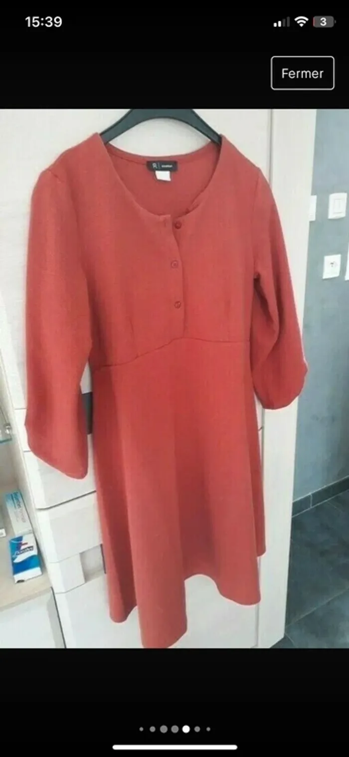 Belle robe couleur rouille taille 36 - photo numéro 4