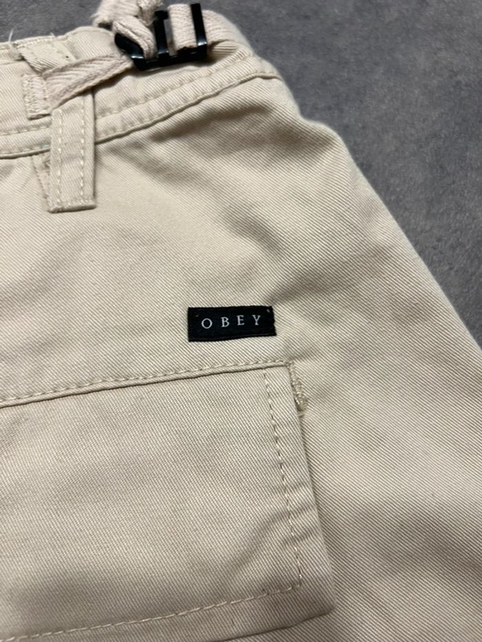 Pantalon cargo droit Obey w27 beige - photo numéro 4
