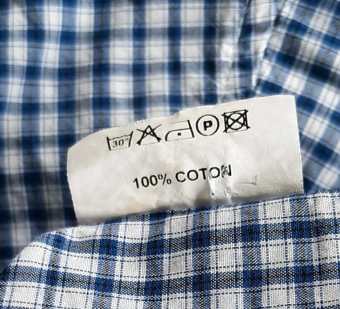 Chemise femme carreaux bleus et blancs, Ozoa, taille 40 - photo numéro 4