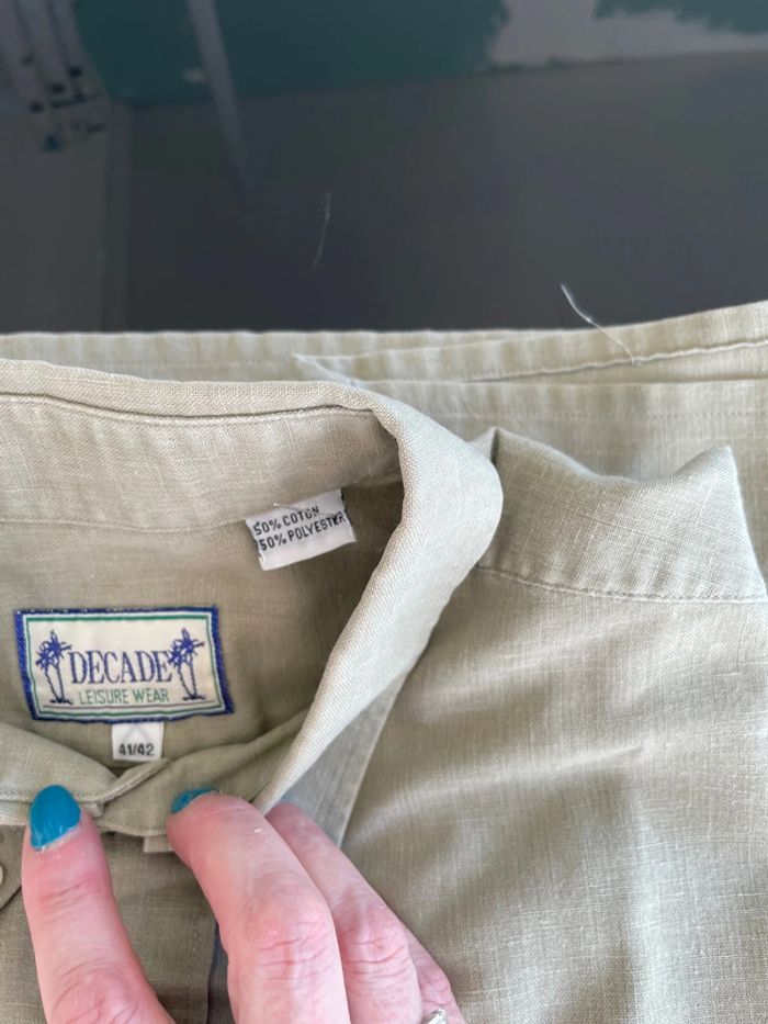 Chemisette, couleur kaki de la marque Décade en taille 42 - photo numéro 3