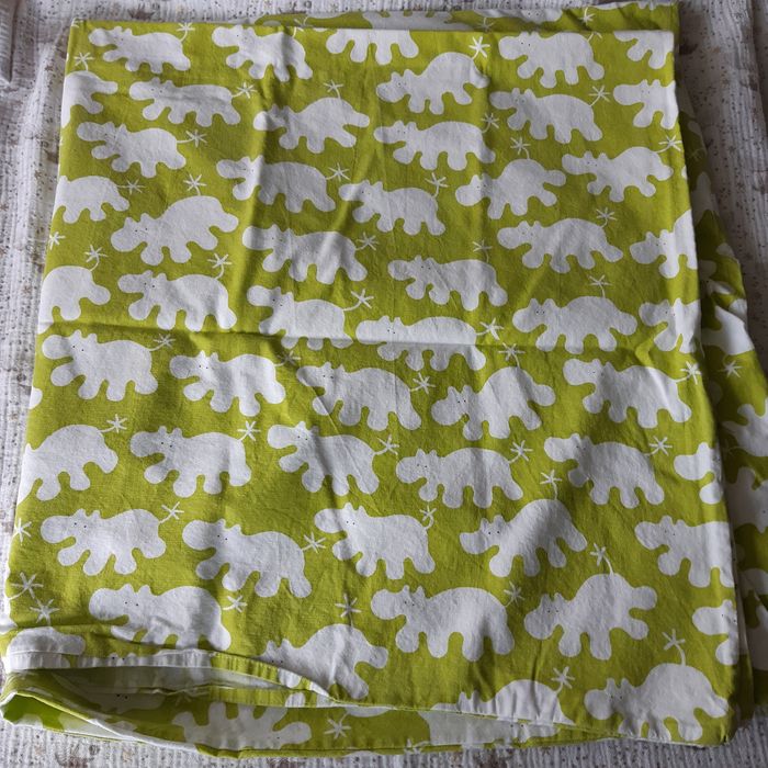 Housse couette seule 110x125 IKEA imprimé hippopotames