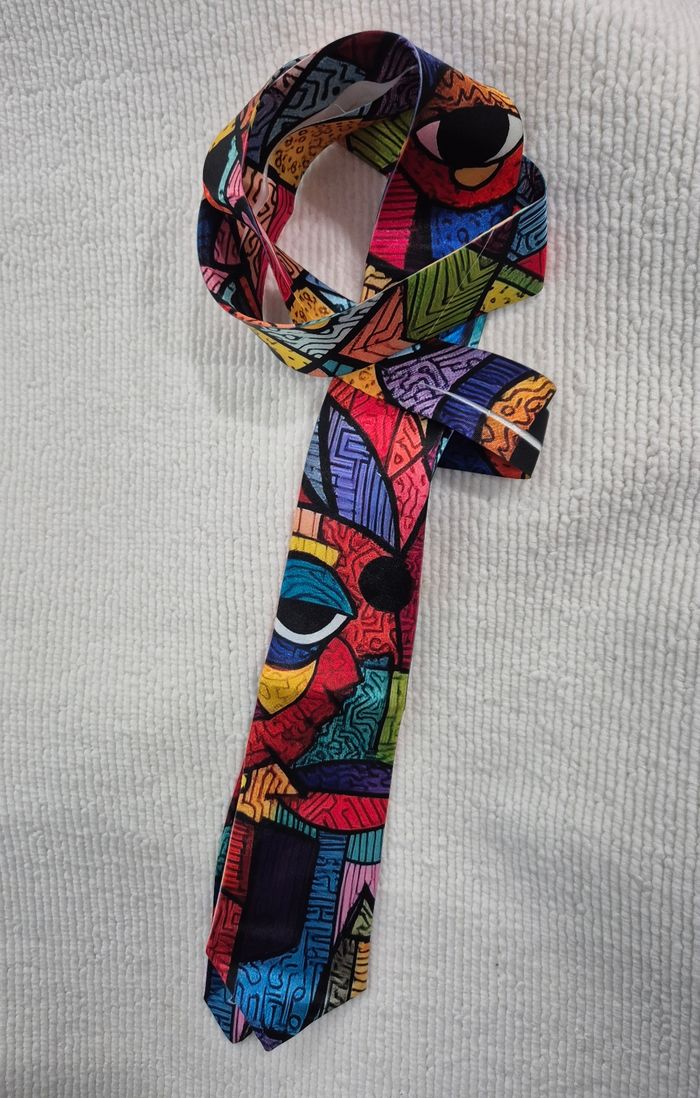 Cravate Arty / cubisme moderne - photo numéro 2