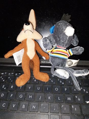 Lot de 2 porte clés peluche