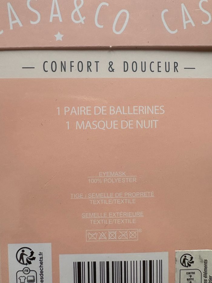 Coffret ballerine 38/39 + masque de nuit jamais porté - photo numéro 3