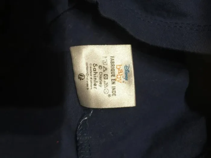 T-shirt marine Mickey Disney baby 18M - photo numéro 4