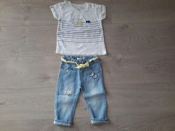 Ensemble jean et tee-shirt Lulu Castagnette 18/24 mois
