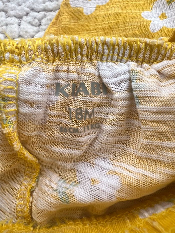 Pantalon jaune sarouel chiné imprimé fleuris taille 18 mois Kiabi - photo numéro 6