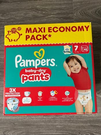 Paquet de couches Pampers Baby-Dry Pants – Taille 7 (15kg+) – Maxi Economy Pack