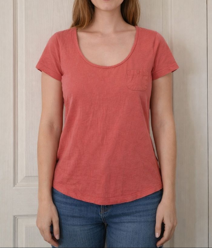 Tee-shirt uni corail femme tex taille M/38 - photo numéro 1