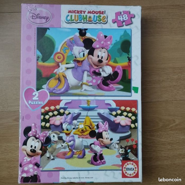 2 puzzles Minnie et Daisy Disney