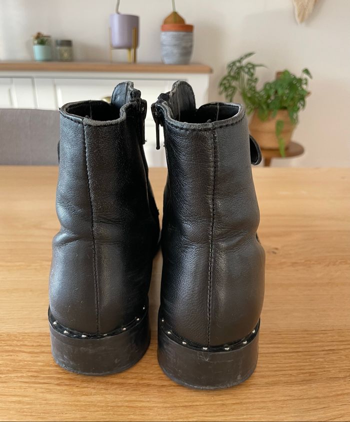 Bottines noir à clous femme pointure 38 - photo numéro 3