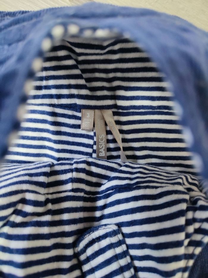 Salopette orchestra velours bleu 3 mois - photo numéro 2