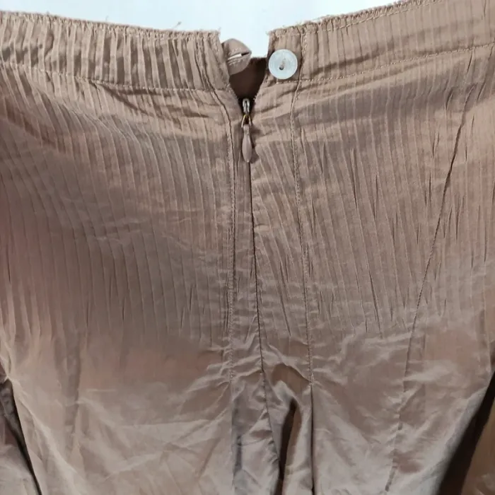 Jupe midi plissée marron Cotélac – taille 3, coton et polyester A956 - photo numéro 3