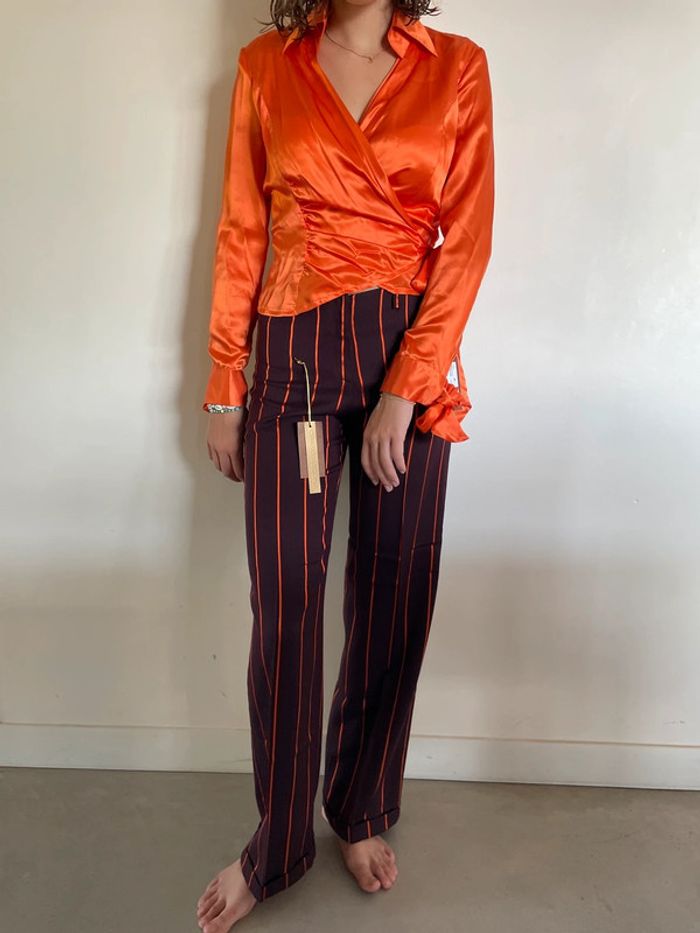 Ensemble créateur satiné Charo Azcona – Neuf 38 - photo numéro 2