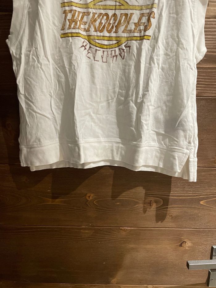 Tee shirt court style débardeur the kooples blanc - photo numéro 5