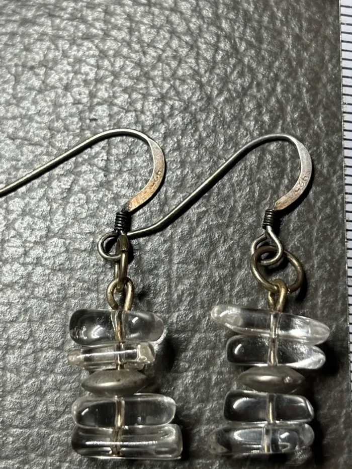 Boucles d’oreilles argent et cristal de roche - photo numéro 6