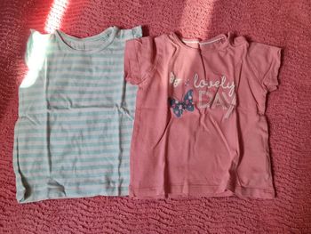 Lot 2 tee shirt lupilu 24 mois