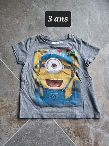 T shirt minions 3 ans