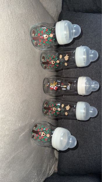 Lot biberons en verre MAM 