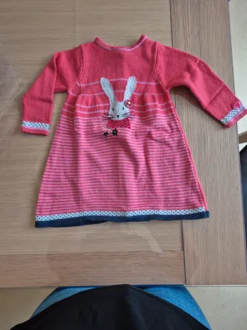 Robe pull lapin catimini 6 mois 68 cm