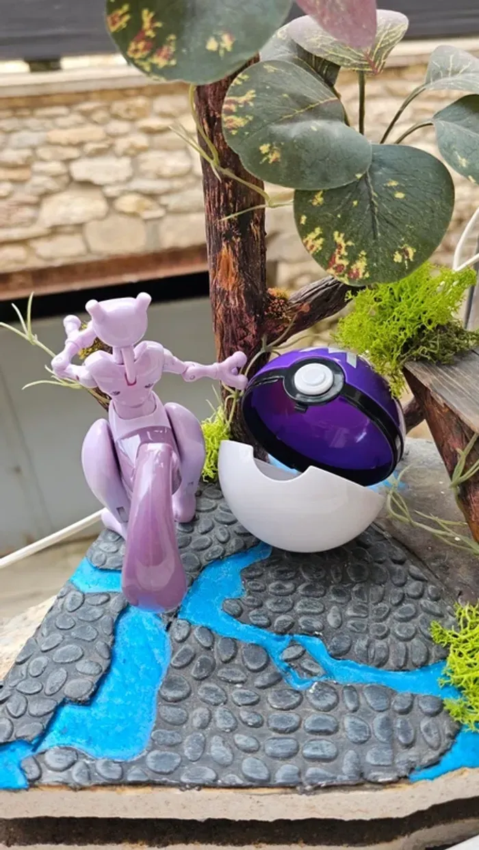 Super figurine Pokemon Mewtwo pliable en boule - photo numéro 7