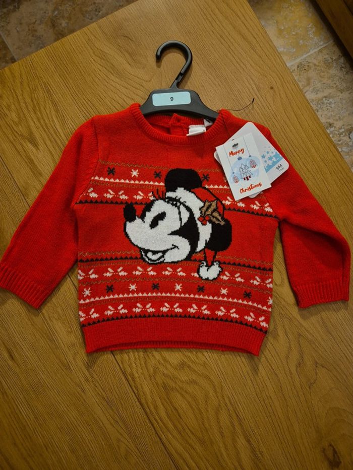 Pull minnie disney noel 9 mois 71 cm neuf - photo numéro 2