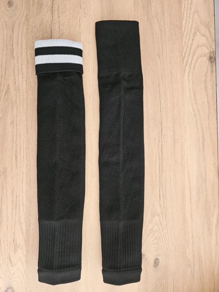 Manchons surchaussette chaussettes sport football noir - photo numéro 3