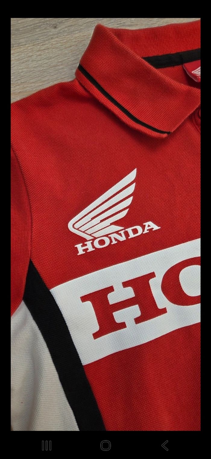 Polo Honda taille M rouge en très bon état - photo numéro 3